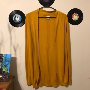 Golden yellow cardigan from Target